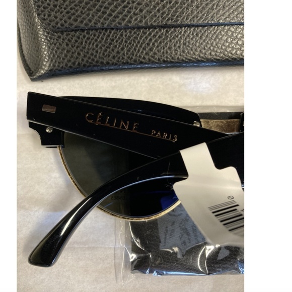 Celine CL 40059U Metal Womens Aviator Sunglasses Black 51mm - Picture 7 of 9